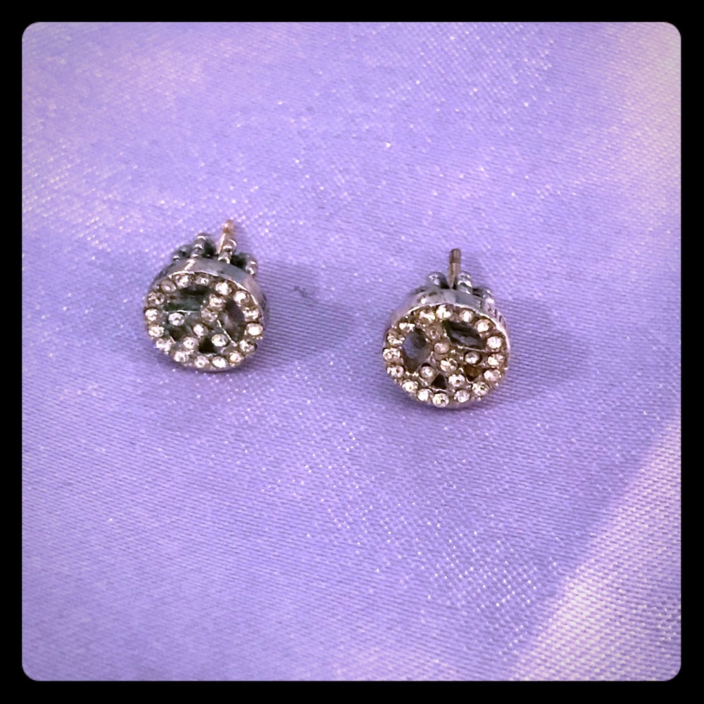 Juicy Courture Peace Sign Earrings